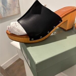 MIA Black and Tan Women's Mules . SOLD!